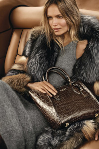 An ad visual from the Michael Kors fall 2015 campaign featuring Natasha Poly.