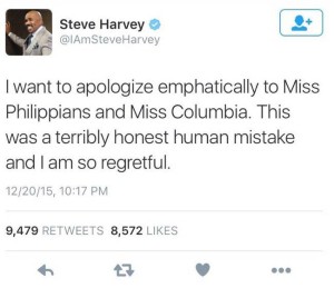 Miss Universe Steve Harvey twitter